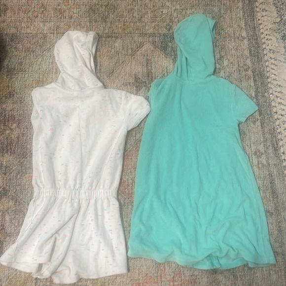 Cat & Jack Rashguard Set + Tropical Floral cutout Swimsuit + 2 Cover Ups (M 7/8) - Picture 7 of 7